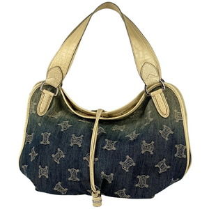 Celine Bittersweet Paris Macadam handbag denim blue white